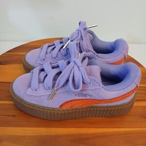 Puma Fenty Shoes Womens 6.5 Purple Suede Rhianna Creeper Phatty‎ Speed 399332-03